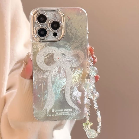 / Case Bead Strap Print Phone Set Snake