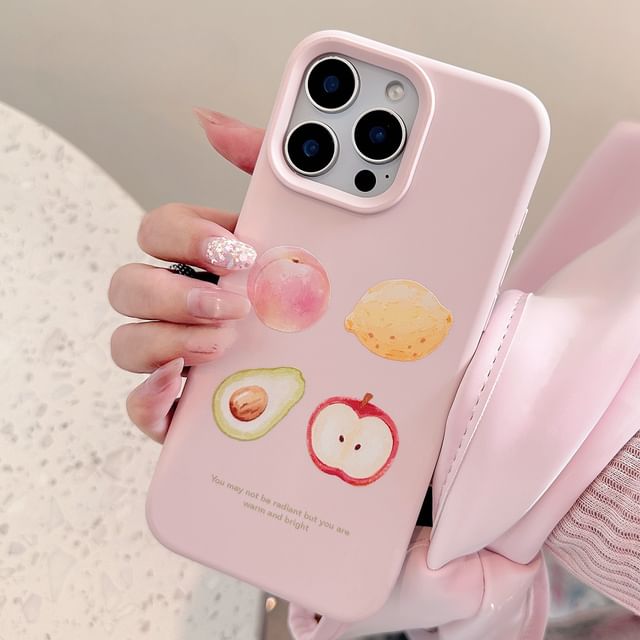 Set / Bead Phone Fruit Case Strap Print