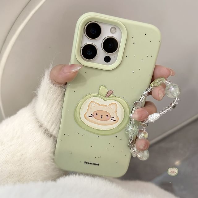 Cat Set Strap Phone Bead Print Case /