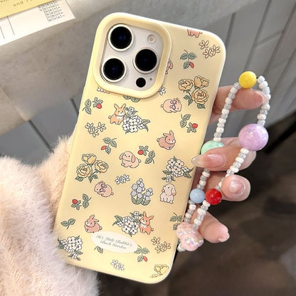 Strap / Phone Case Bead Rabbit Print Set