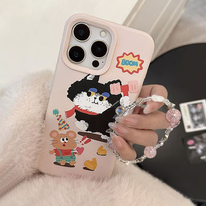 Cartoon Case Bead / Strap Phone Set Print