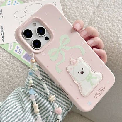 Case Strap Set Print Bead Dog Phone /