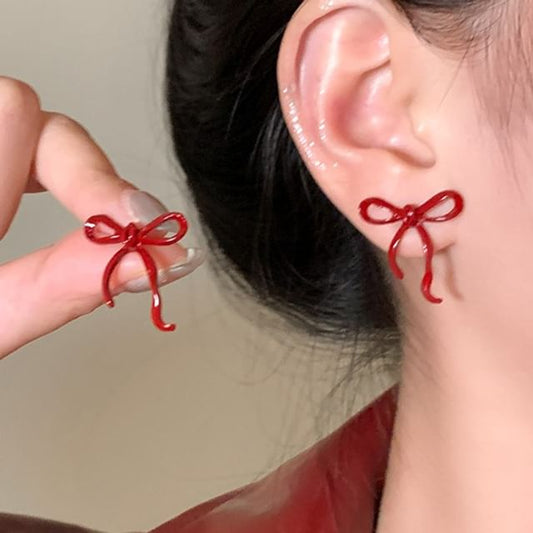 Sterling Silver Stud Bowknot 925 Earring