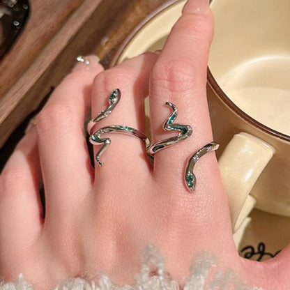 Open Ring Snake Rhinestone