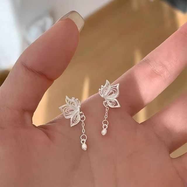 Drop Butterfly Alloy Earring
