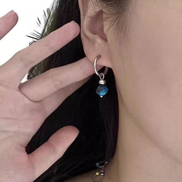 Gemstone Faux Drop Earring Alloy