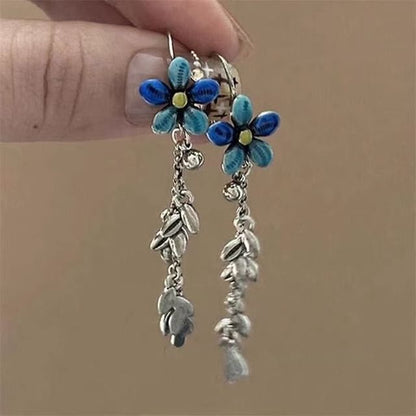 Alloy Floral Dangle Earring