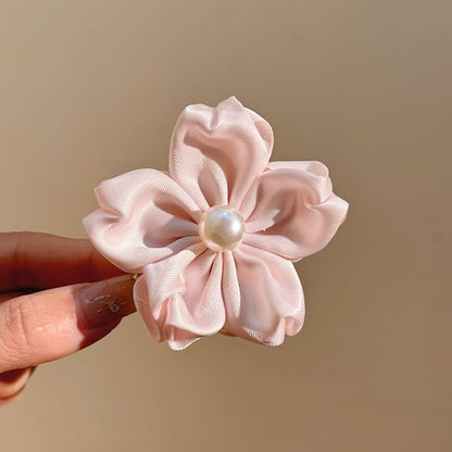 / Set Pearl Faux Flower Clip Hair