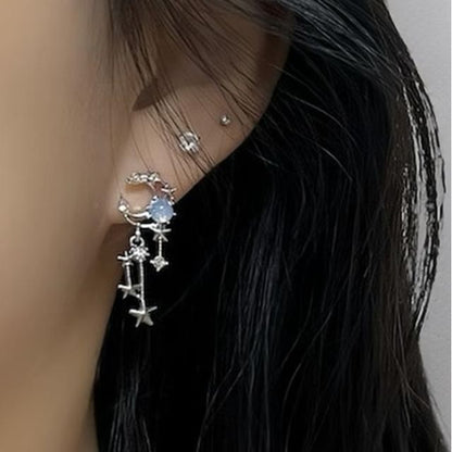 Star Earring Rhinestone of Pairs: 3 Set