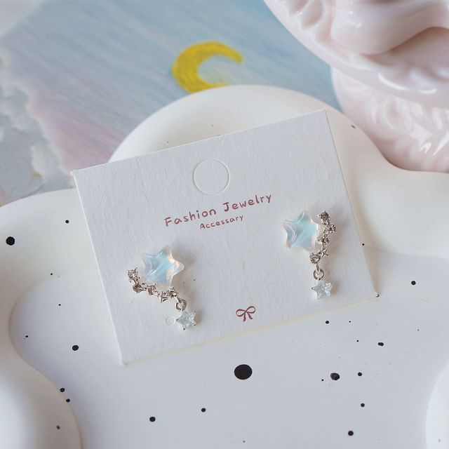 Drop / Star Crescent Earring