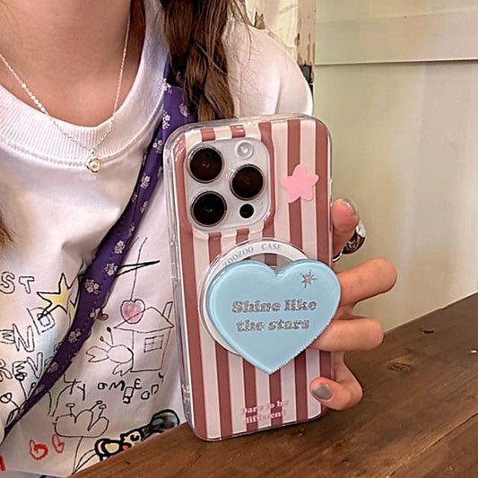 (Compatible Case Phone Magnetic MagSafe) with Striped Star