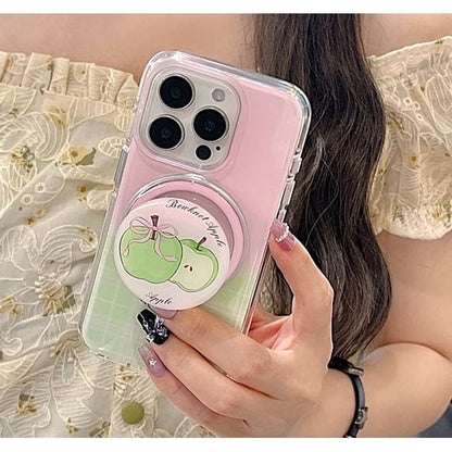 Phone with Case Plaid Magnetic MagSafe) Apple (Compatible