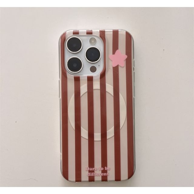 (Compatible Case Phone Magnetic MagSafe) with Striped Star