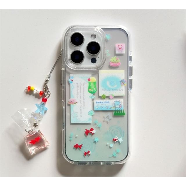 / Goldfish Case Set Charm Phone