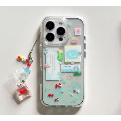 / Goldfish Case Set Charm Phone