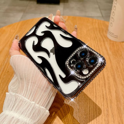 Case Rhinestone Flame iPhone