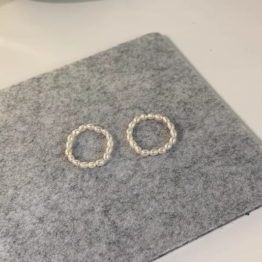 Ring Pearl Beaded Natural