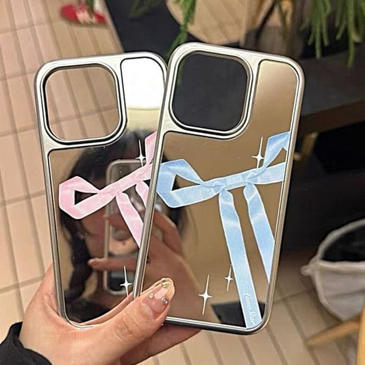 Ribbon Print Mirror Case Phone