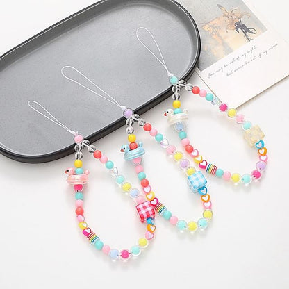 Plastic Designs) Strap (Various Bead Phone Cube Duck