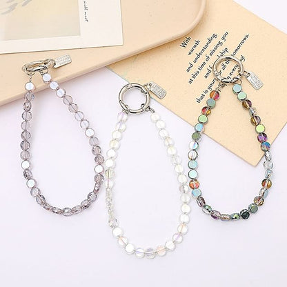 Faux Phone Crystal Bead Strap