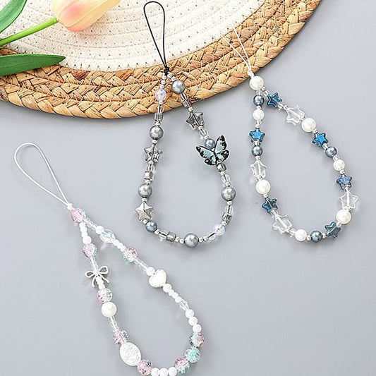 Bead Butterfly Phone / Strap Star Bow