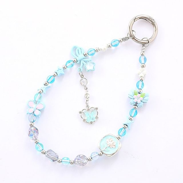 Crystal Phone Clover Strap Faux Bow