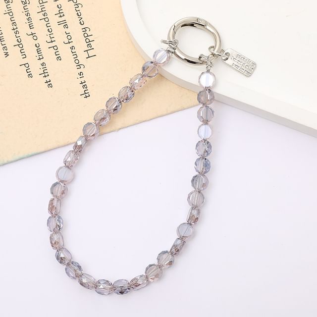 Faux Phone Crystal Bead Strap