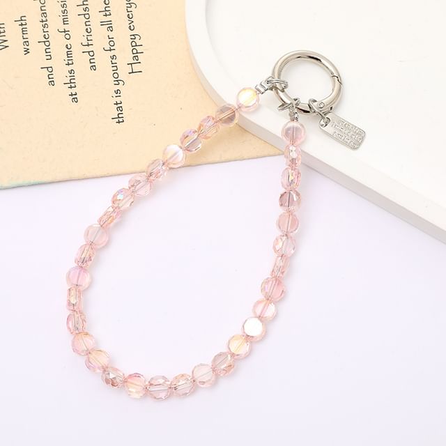 Faux Phone Crystal Bead Strap