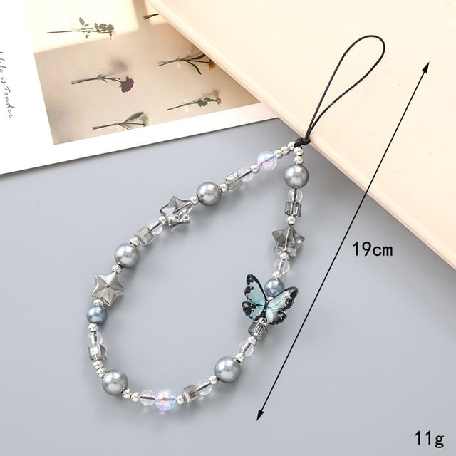 Bead Butterfly Phone / Strap Star Bow