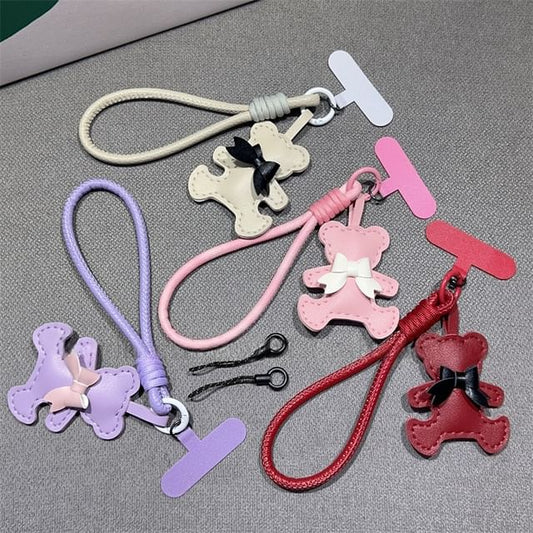 Strap Pad Phone Bear Faux and Lanyard with Leather
