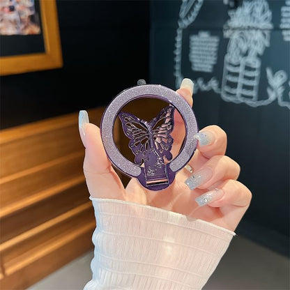 Stand Glitter Butterfly Phone Magnetic