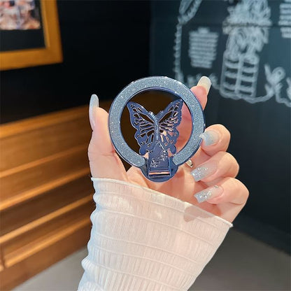 Stand Glitter Butterfly Phone Magnetic