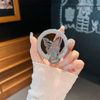 Stand Glitter Butterfly Phone Magnetic