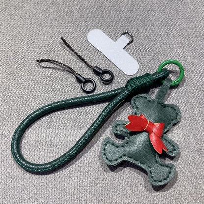 Strap Pad Phone Bear Faux and Lanyard with Leather