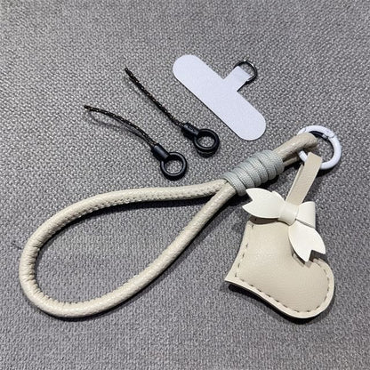 Strap Pad Phone Bear Faux and Lanyard with Leather