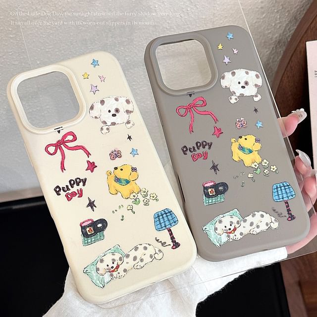 Cartoon Print Dog Phone Case