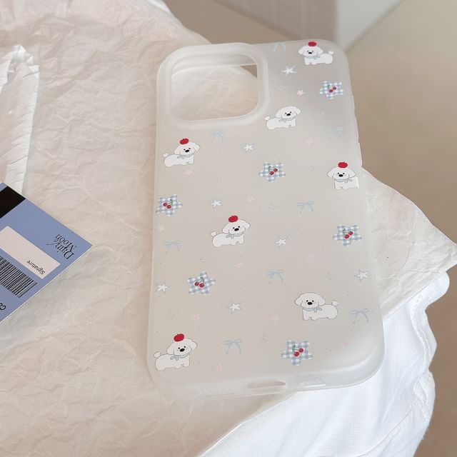 Case Print Cartoon Dog Phone
