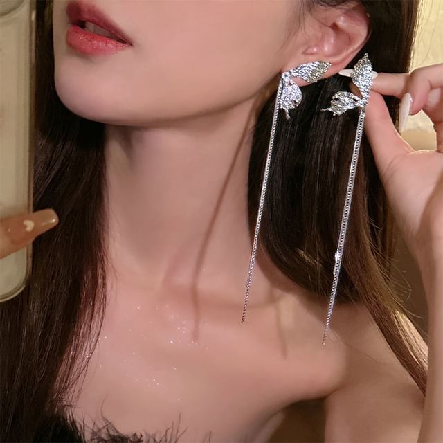 Earring Threader Alloy Butterfly