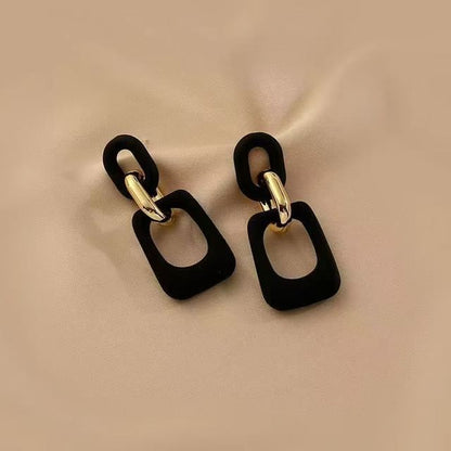 Alloy Geometric Dangle Earring Acrylic