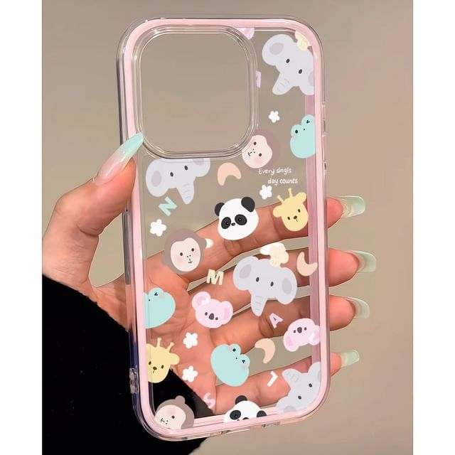 Transparent Case Phone Animal