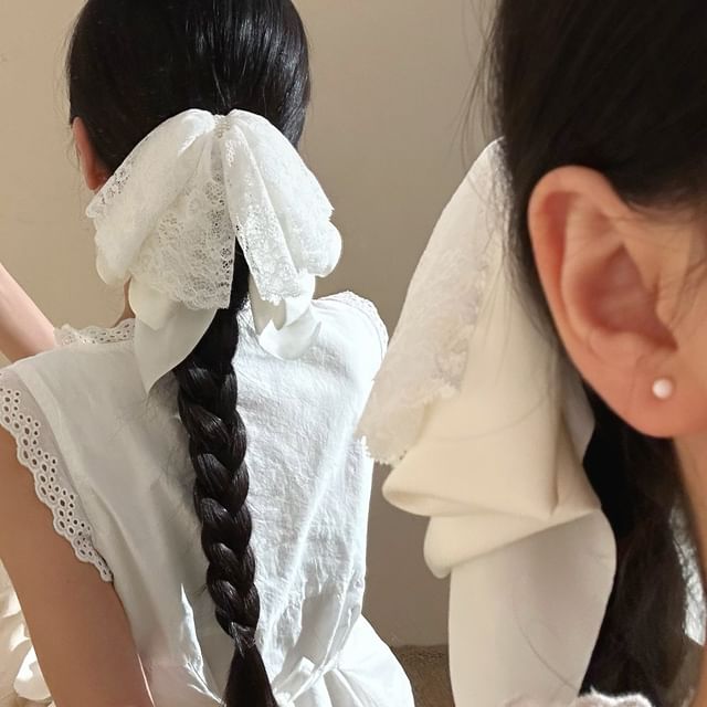 Lace Bow Claw Hair