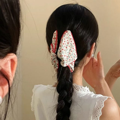 Floral Print Claw Fabric Hair
