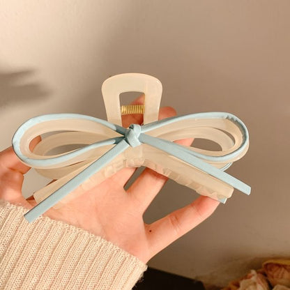 Bow Faux Hair Leather Claw