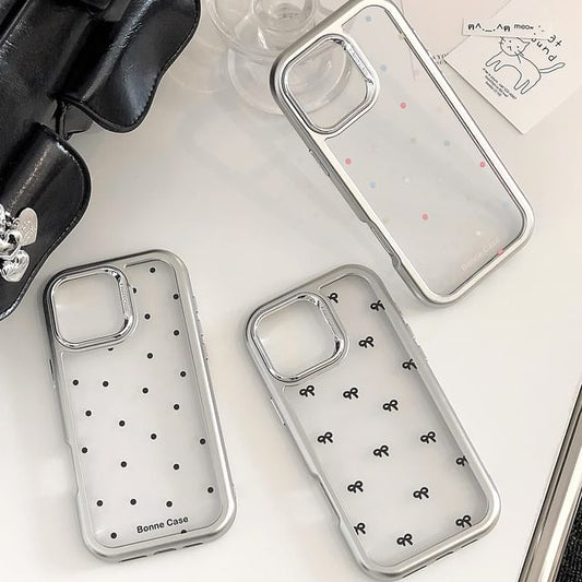 / Polka Dot Case Phone Bow