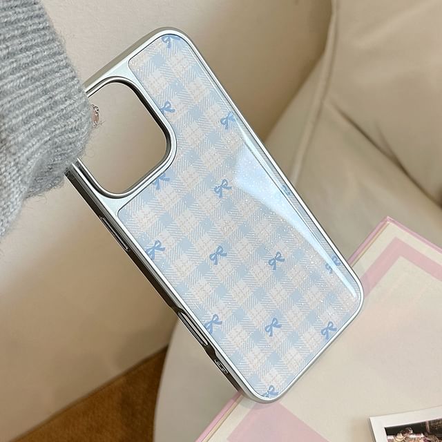 Plaid Case Bow Phone