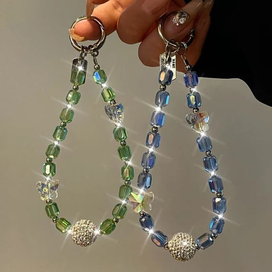 Butterfly Phone Beaded Lanyard