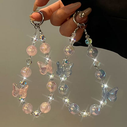 Phone Lanyard Beaded Butterfly