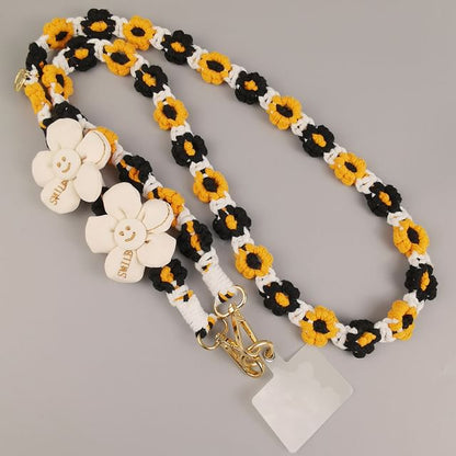 Flower Lanyard Pad Phone with
