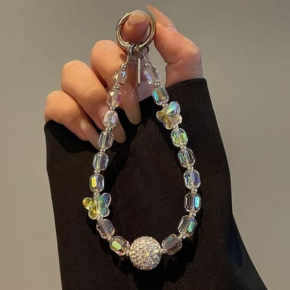 Butterfly Phone Beaded Lanyard