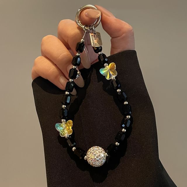 Butterfly Phone Beaded Lanyard